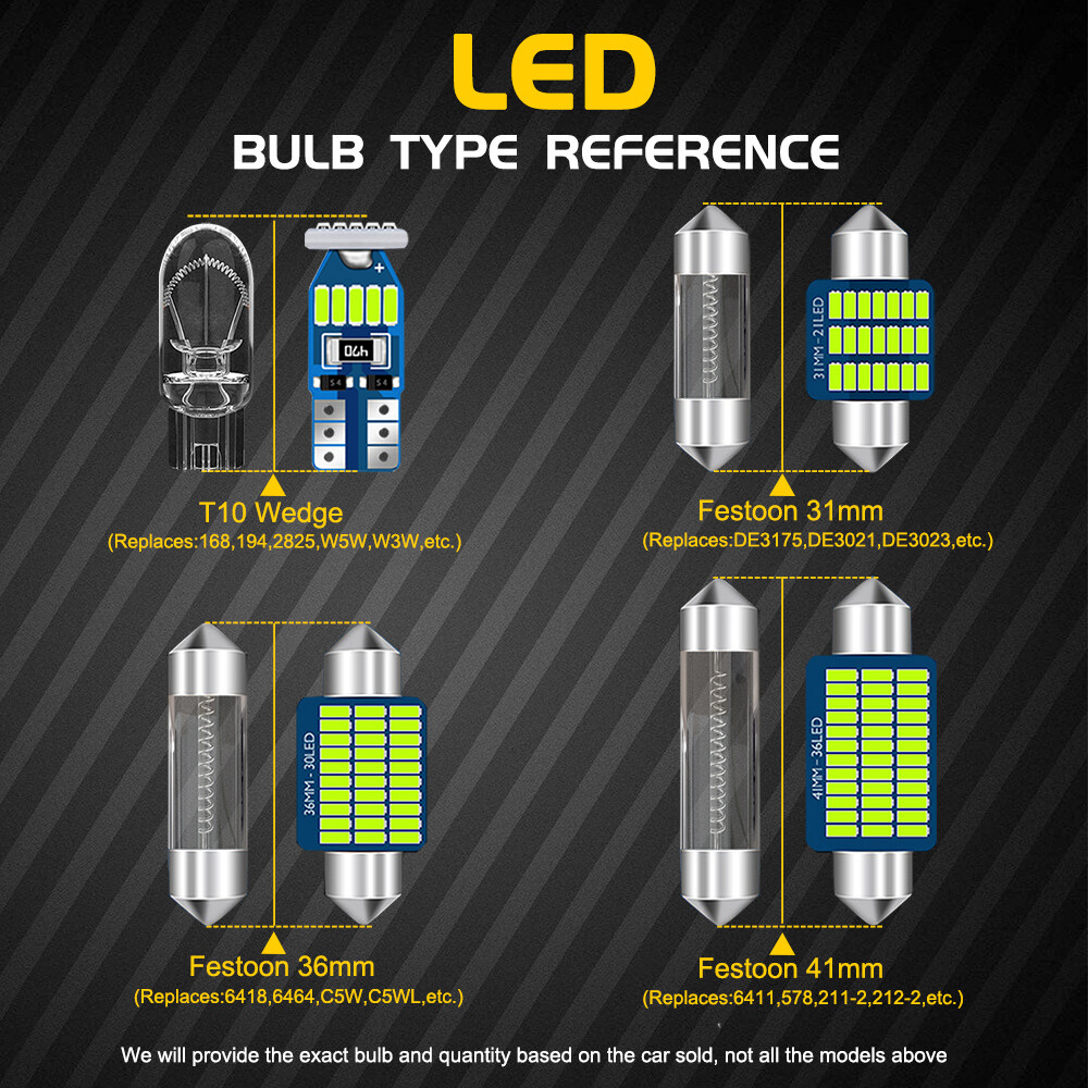 10x Blue LED Interior Dome Lights For FORD F-150 1997-2014 Package Kit +TOOL