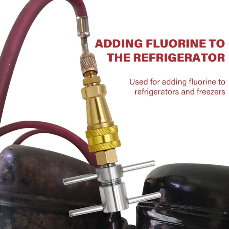 Fridge Refrigerants Refill Adapter Quick Coupling Accessory for Refrigerants