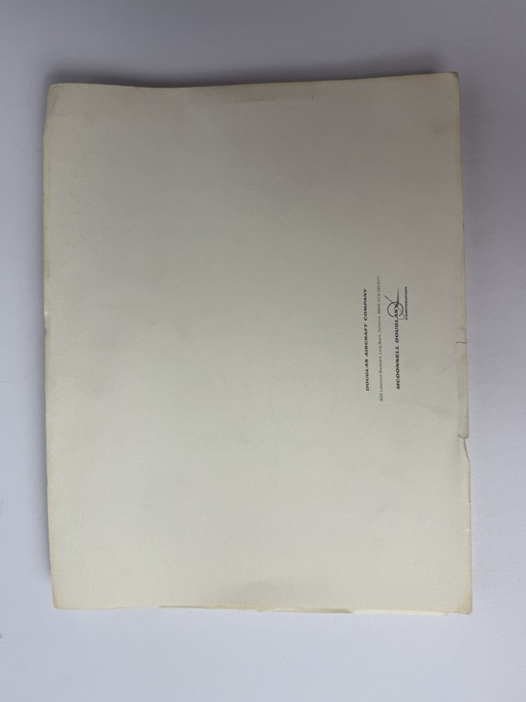 1981 McDonnell Douglas DC-9 Maintenance Planning Info. Access Doors/Data Sheet