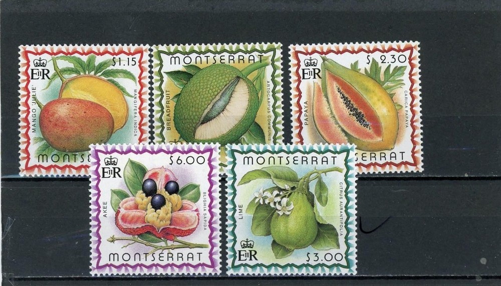Montserrat 1990 Fruit Scott# 984-8 Mint NH