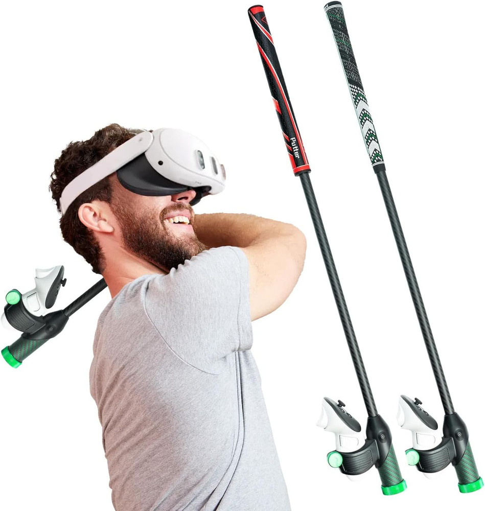Drivr Elite Standard Putter Combo - Realistic VR Golf Simulator Handle - Carbon