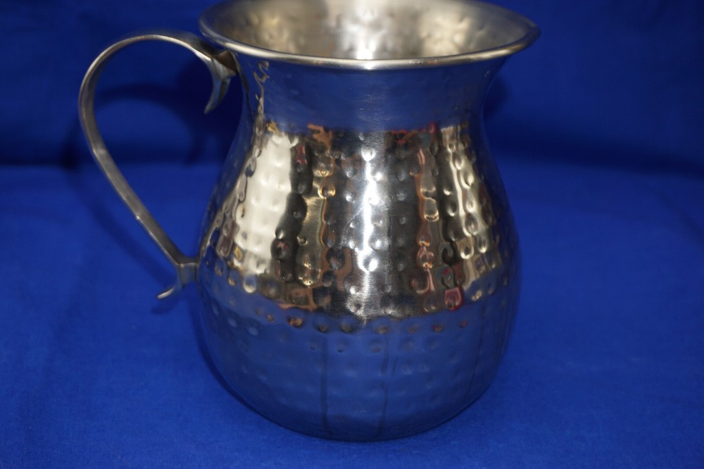Hammered Silver Metal Pitcher, 6" (S22)
