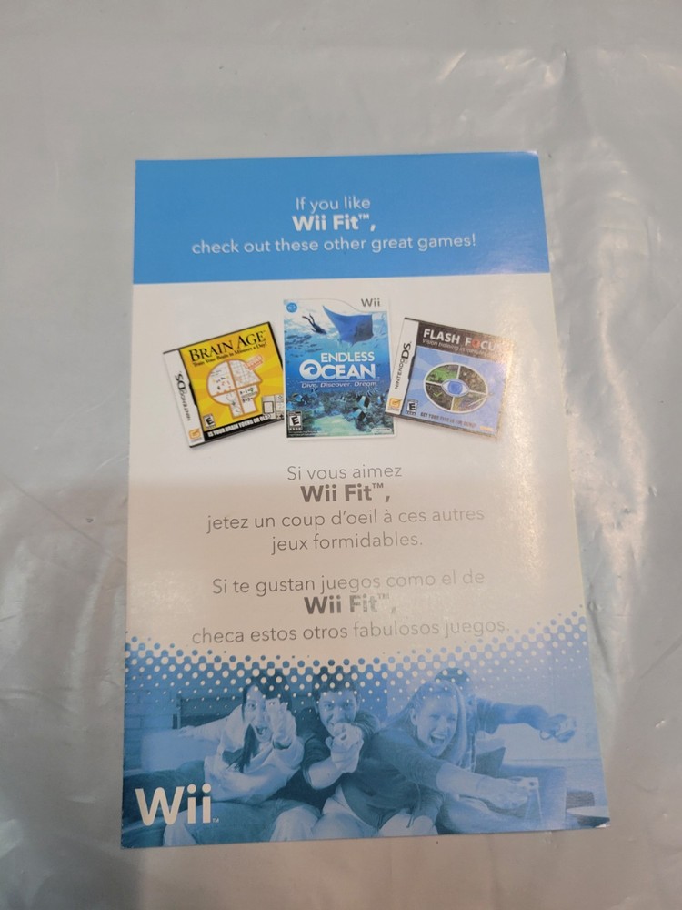 Wii Fit Insert Nintendo Wii Instruction Insert Only