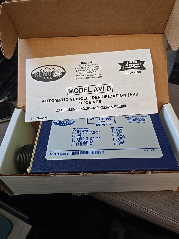 Reno A&E AVI-B Automatic Vehicle Identification Receiver