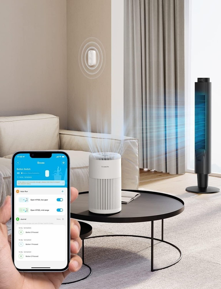 Battery-Powered Smart Button Switch - Simplified Control for Modern Living