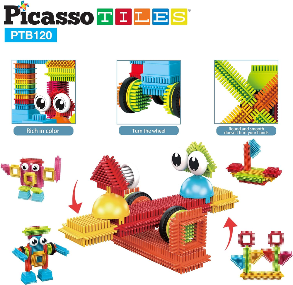 120Pcs Hedgehog Interlocking Building Blocks Tiles Construction Toy Set Learning