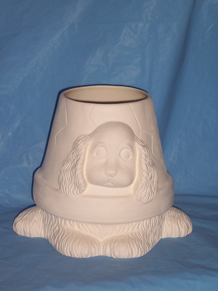 Ceramic Bisque~~ Ready to Paint~~ Cocker Spaniel Planter "Large"
