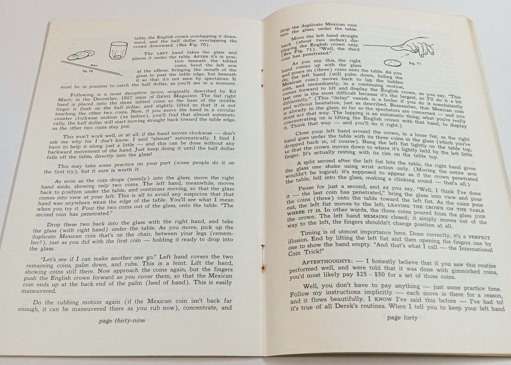 Dingle's Deceptions with Cards and Coins; Lorayne, Harry, 1971 - Magic Book