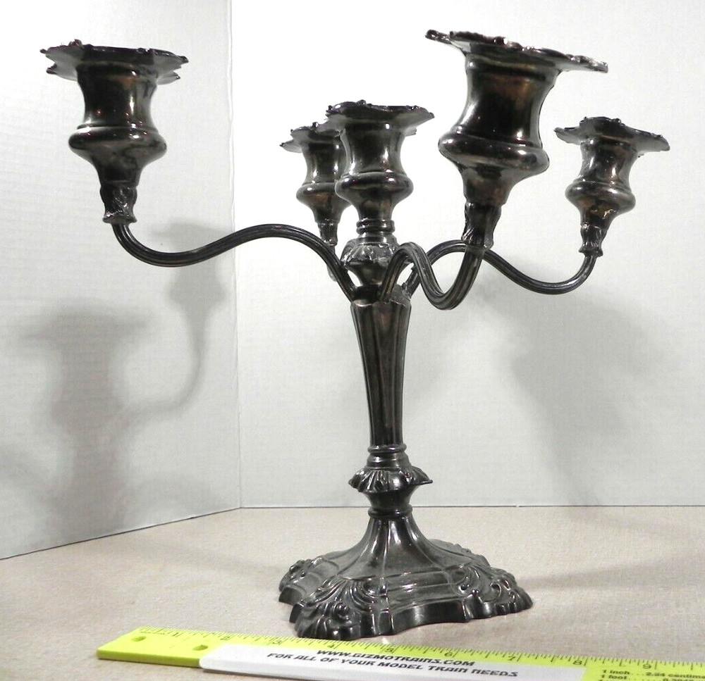 CANDELABRA 5 LIGHT SILVER COLOR