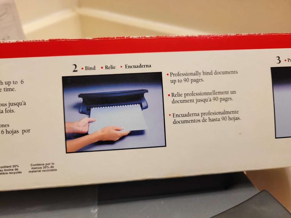 GBC DOCUBIND PERSONAL PRESENTATION BINDING SYSTEM w/ PARTIAL BOX OF SPINES