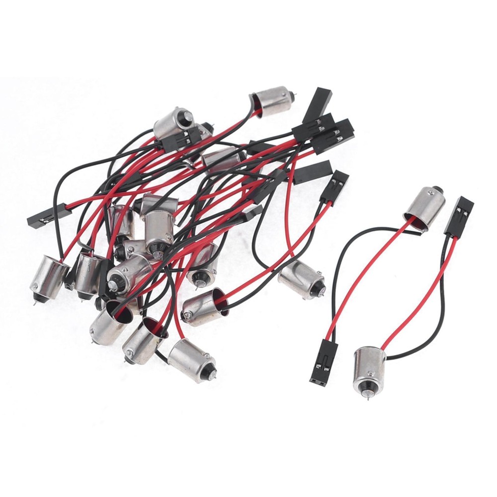20 Pcs DC 12V Car T10 BA9S LED Bulb Lamp Light Wire Cable Adapter Socket