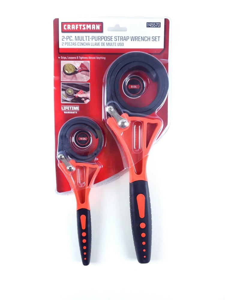 Craftsman 2 Piece Rubber Strap Wrench Tool Set - 4 & 6 Inch