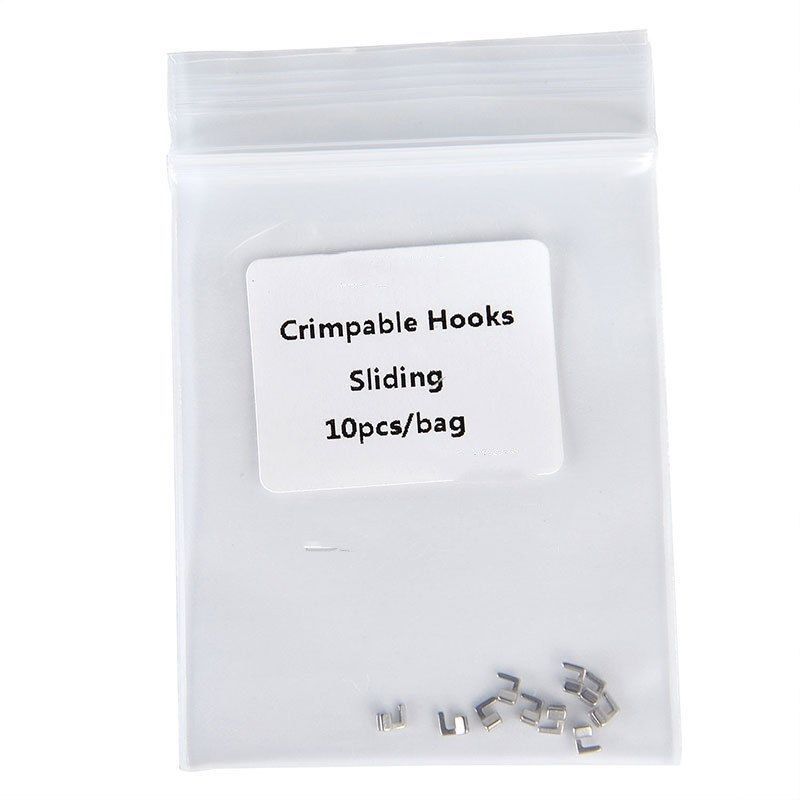 100 Pc Dental Orthodontic Sliding Crimpable Hooks Long Right/Left Bi-Birectional