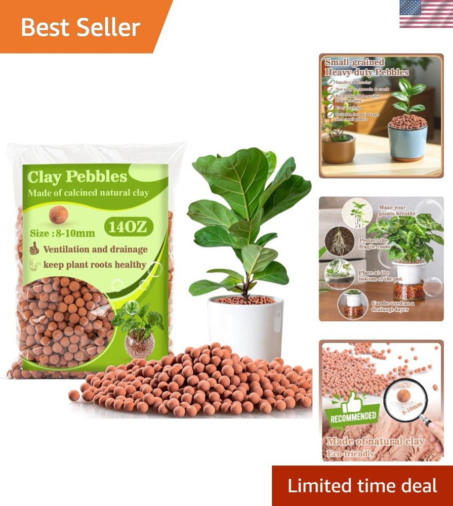 4 OZ Clay Pebbles for Plant Drainage & Decoration - Hydroponics Solution