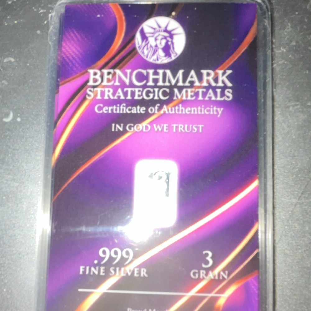 .999 Fine Silver Bar 3 Grain Uncertified