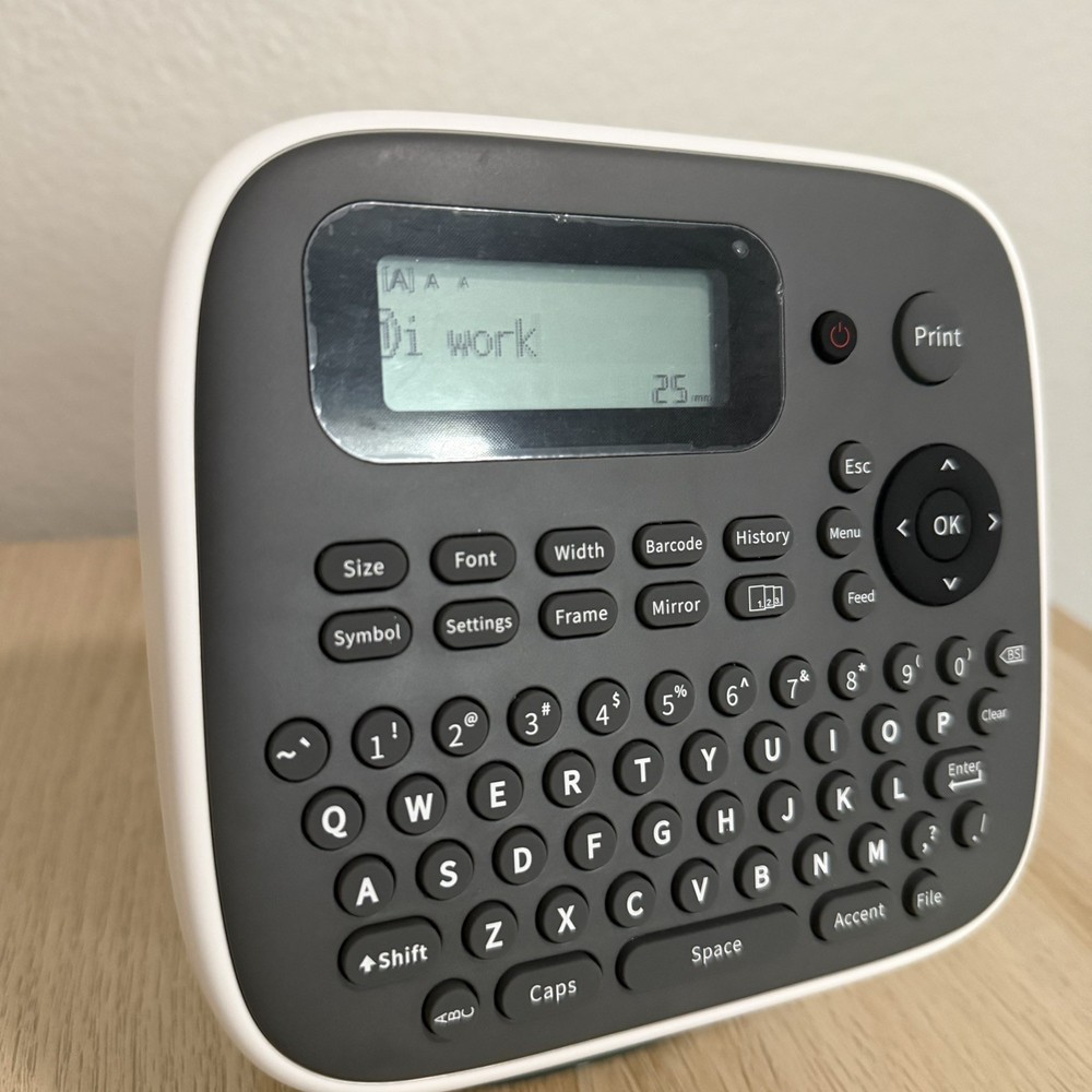 Desktop Label Maker Waterproof-Labels, D210S Label Maker Machine Gray