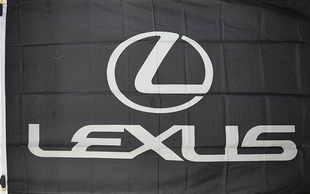 LEXUS BLACK AND SILVER 3' X 5' POLY FLAG