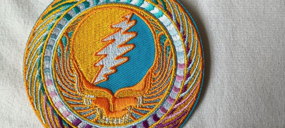 Grateful Dead Sunburst 3.25 Inch Iron On Patch