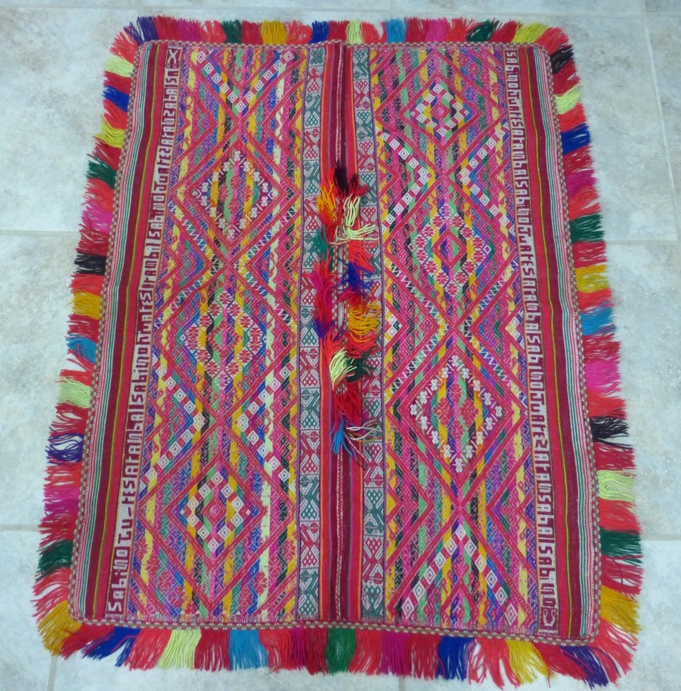 Peruvian Andean Textile - Handmade Aguayo Poncho