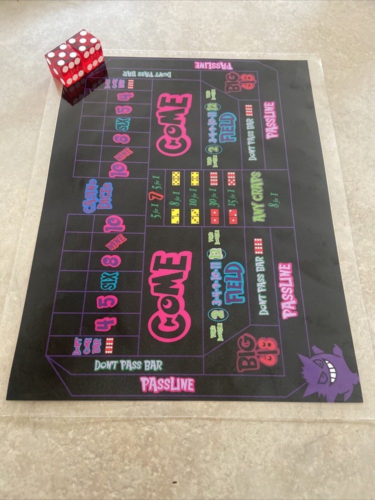 Casino Dice With Crap Sheet. Gengar
