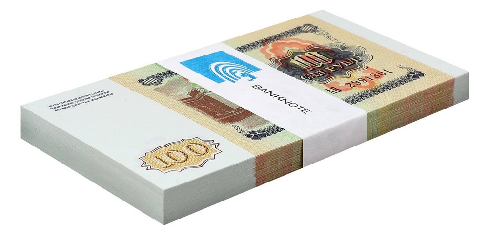 Tajikistan 100 Rubles, 1994, P-6, UNC X 100 PCS Bundle Pack