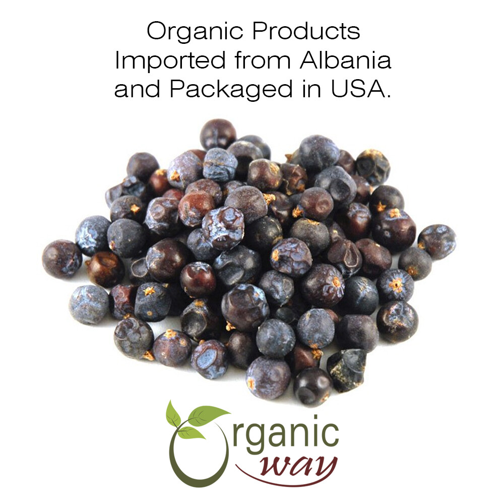 Organic Way Juniper Berries Whole - Organic, Kosher & USDA Certified