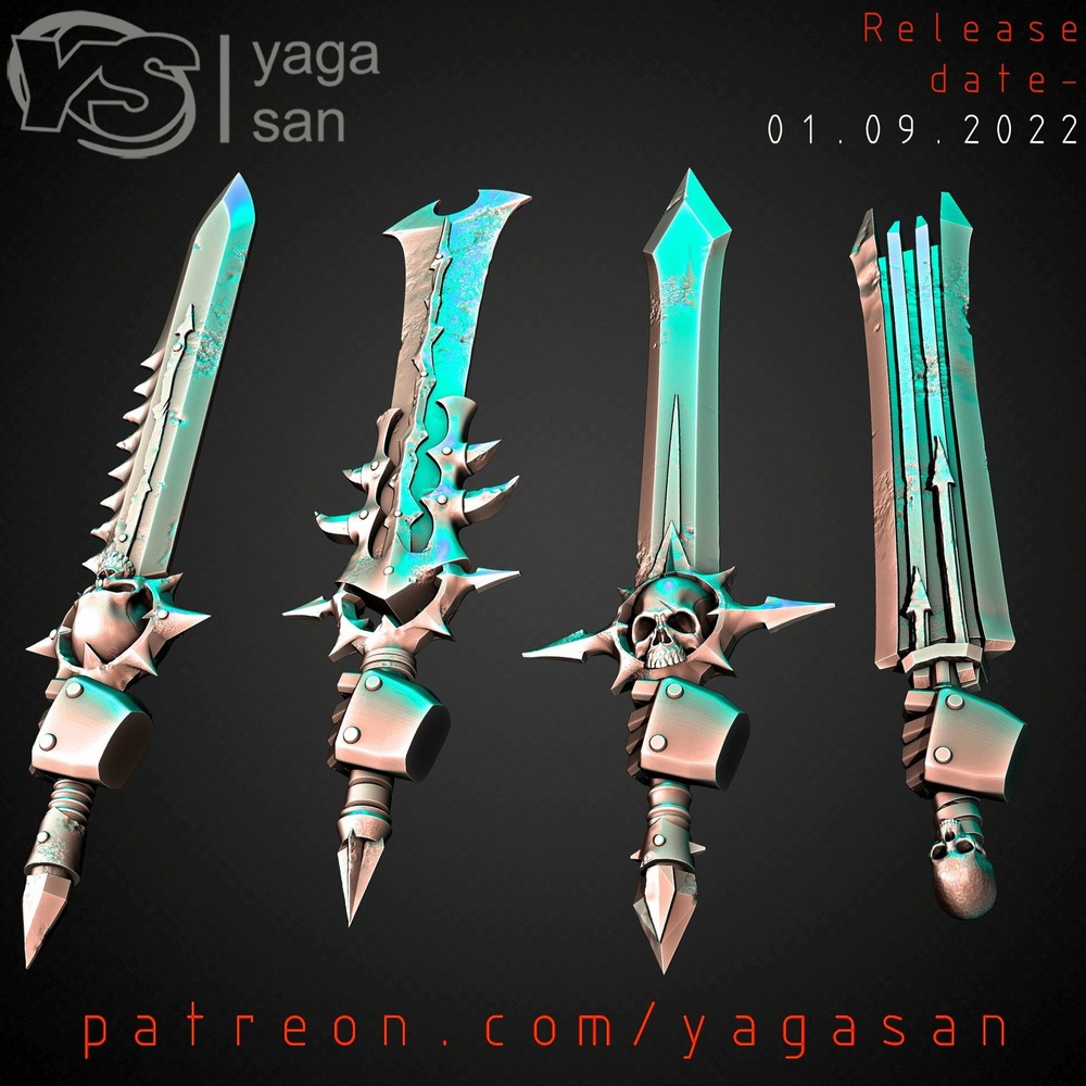 DARK CHAOS POWER SHARP SWORDS SET (4U) (LEFT)