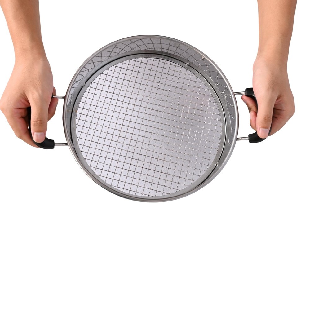 MultiPurpose Soil Sifter Handle 4 Changeable Screens Rock Compost Debris