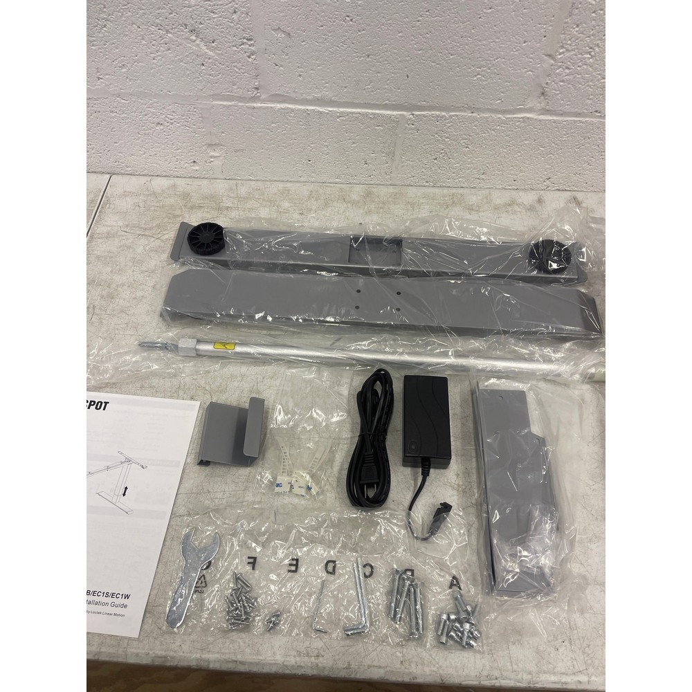 FLEXISPOT Desk Frame w 2-Button Electric Controller Sit & Stand EC1S Silver