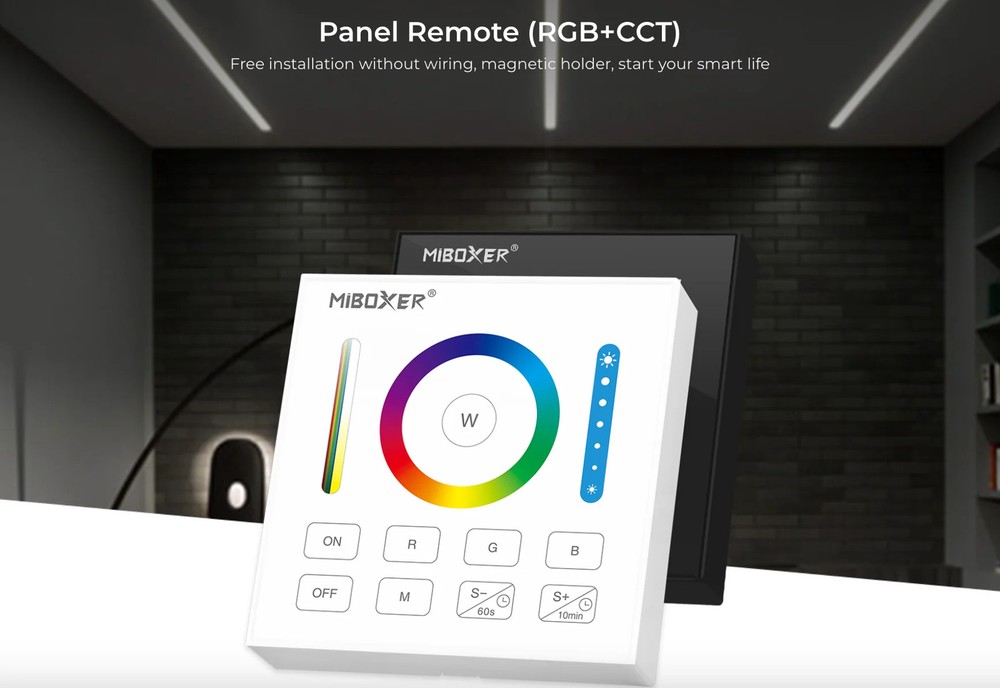 B0-B - Panel Remote (RGB+CCT) Black