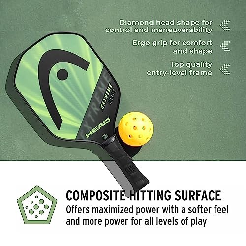 HEAD Extreme Elite Pickleball Paddle - Diamond Shape, Honeycomb Polymer Core