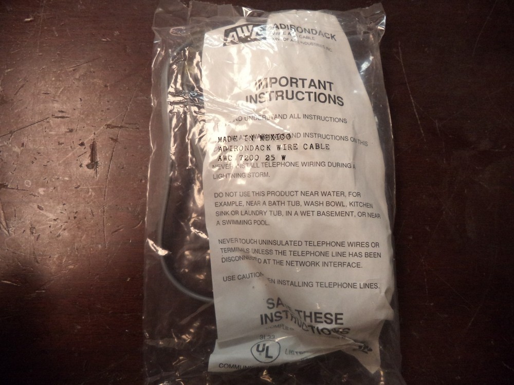 ADIRONDAK WIRE CABLE AWC 7200 25W