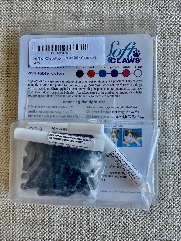 Soft Claws Nail Caps for Dog The simple solution for destructive scratching. XXL