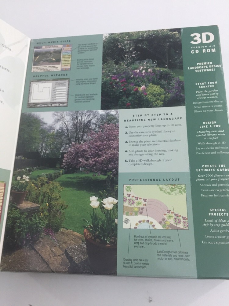 Land Designer 3D Version 4.0 (CD-ROM, 1996, Computer Software)