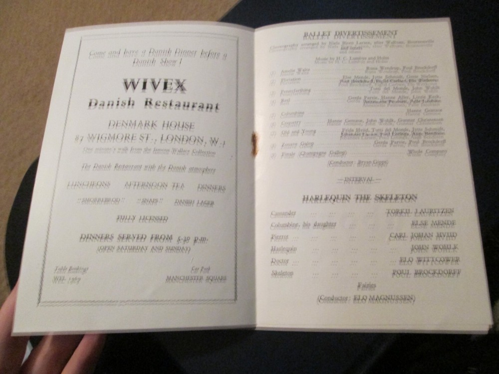 Princes Theatre TIVOLI'S PANTOMIMETEATER 1957 Programme