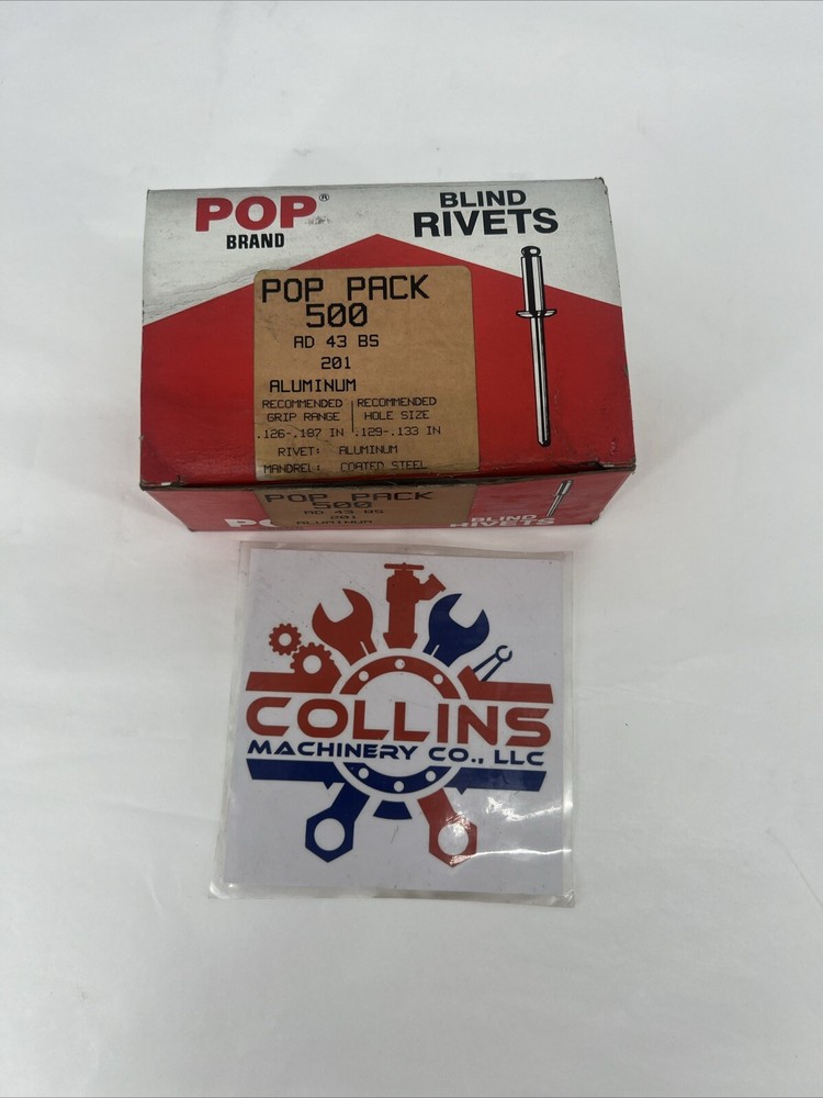 Hardware AD Blind Rivet Box 500 POP AD 43 BS 201