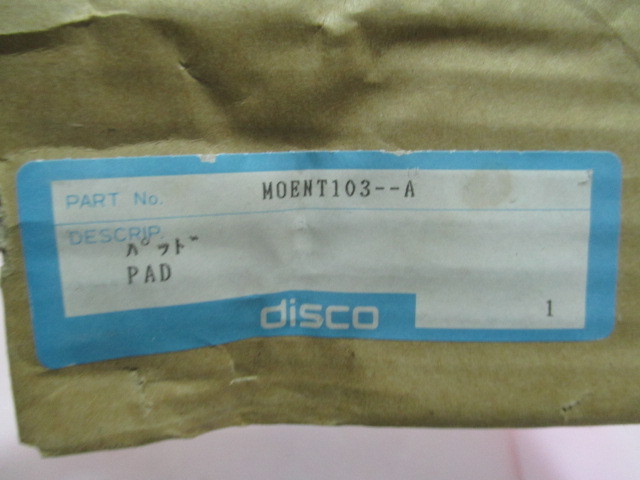 Disco MOENT103--A, Pad. 418416