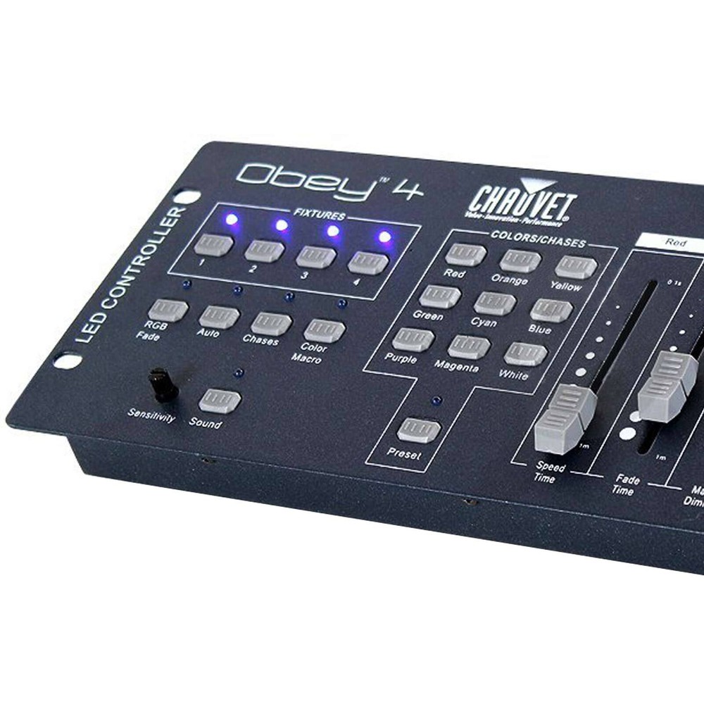 Chauvet Lighting Obey 4 DMX-512 Controller + DMX Cables Package