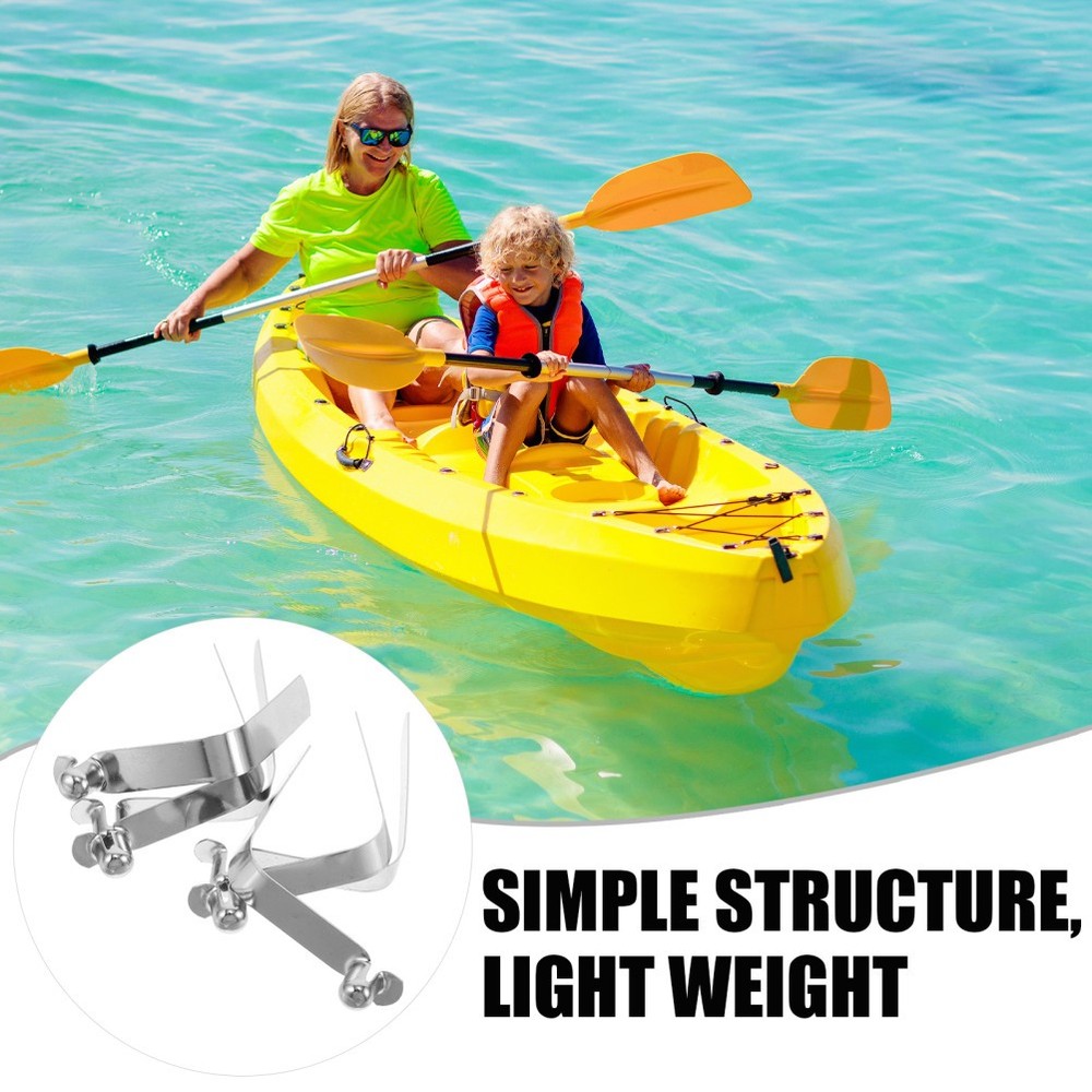 6 Pcs Clips for Paddle Tent Pole Push Button Spring Boat Hook Holder
