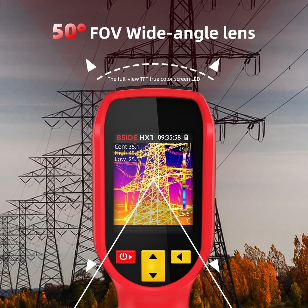 Rechargeable Handheld Thermal Imaging Camera with Laser Pointer & 15 Color Modes