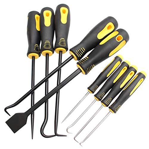 10Pcs Mechanic Pick Set Mechanic Precision Hook Picks Tools Set with Scraper