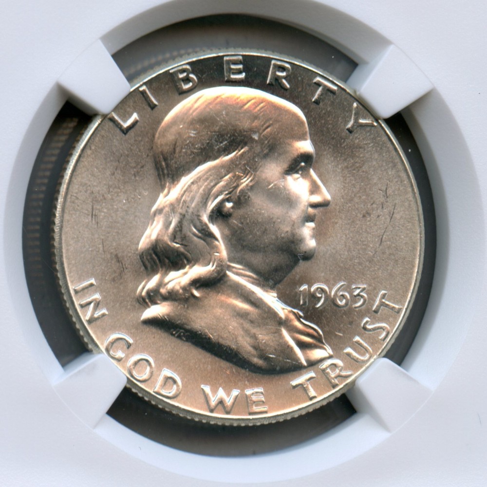 1963 Franklin Silver Half Dollar NGC MS 66