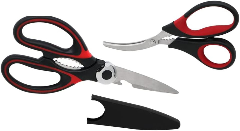 Professional Kitchen Scissors | 2-Pack Ultra Sharp Stainless Steel Kitchen Shear
