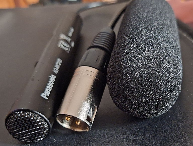 Microphone, Panasonic AG-MC200, XLR, Directional, windscreen