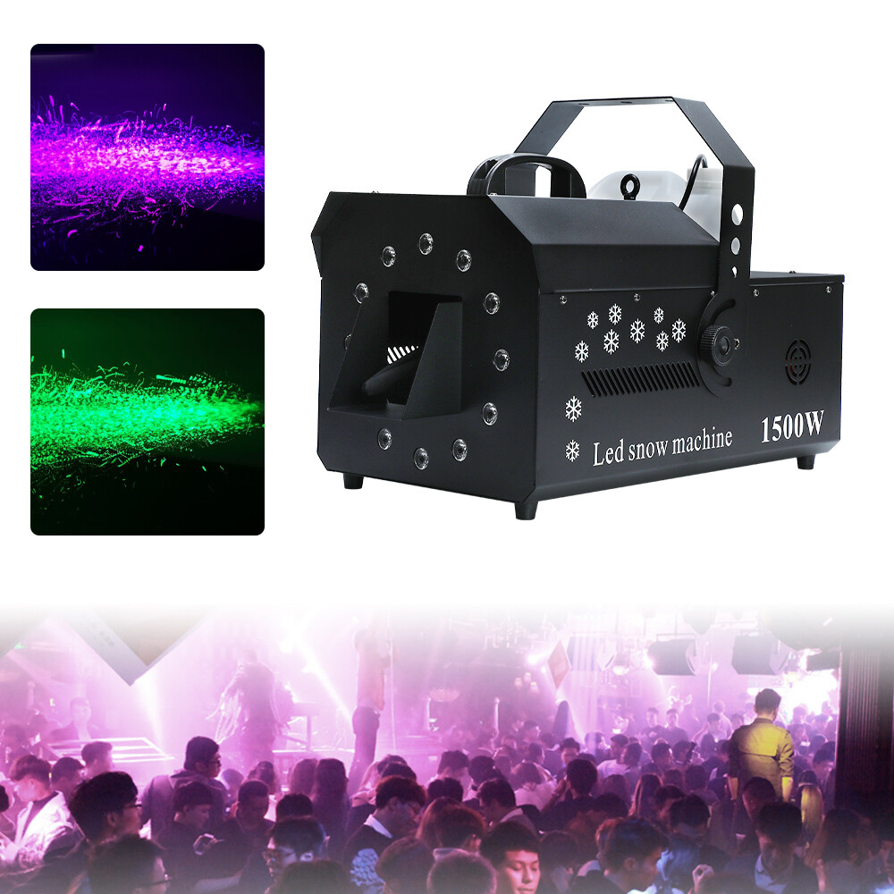 Snow Making Machine Snowflake Machine Stage Flake Effect Snow Maker+Remote 1500W