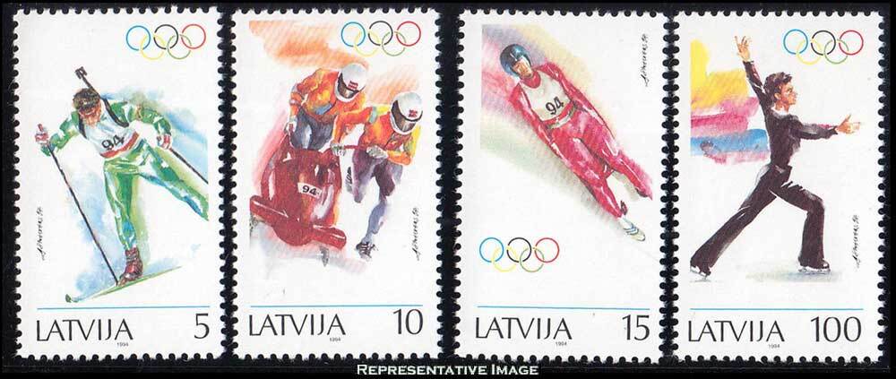 Latvia Scott 356-359 Mint never hinged.