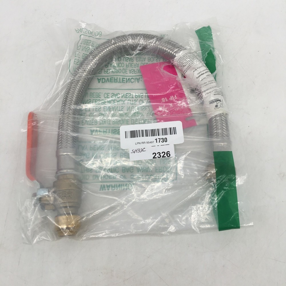 Sharkbite U3068FLEX18BVLF Running Out Hot Water Gas Heater 1/2 In X 3/4 In