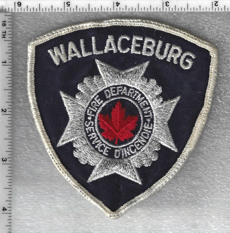 Wallaceburg Fire Dept (Ontario, Canada) Uniform Take-Off White Shoulder Patch