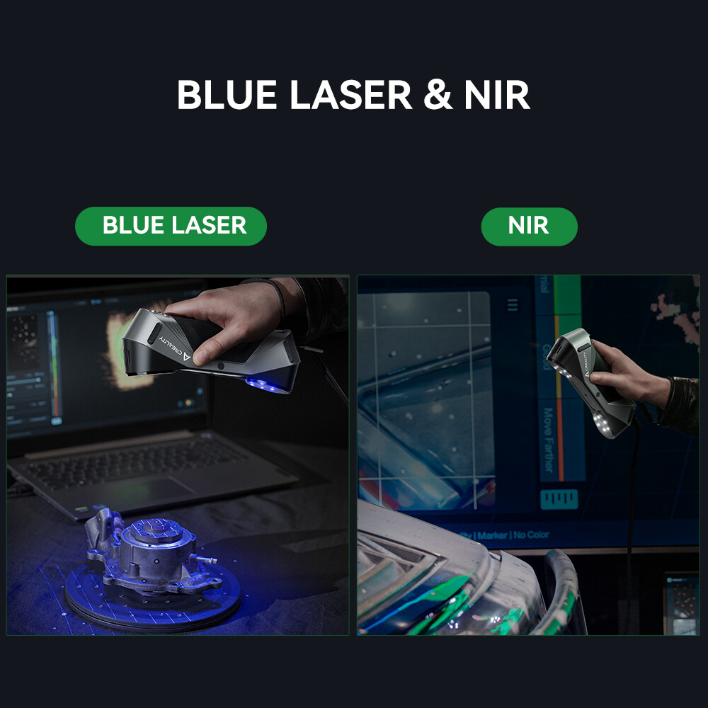 Creality 3D Scanner Raptor Handheld Blue & NIR Anti-shake Tracking w/Scan Bridge