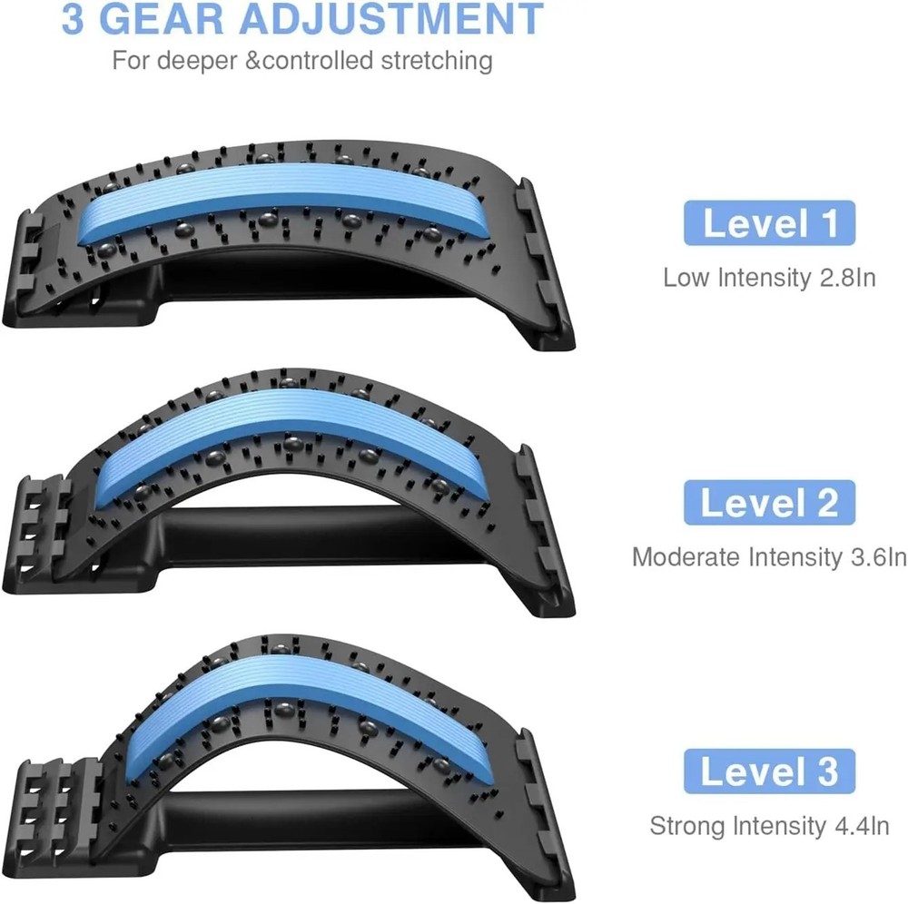Back Stretcher for Lower Back Pain Relief, Back Cracking Device, Multi-Level